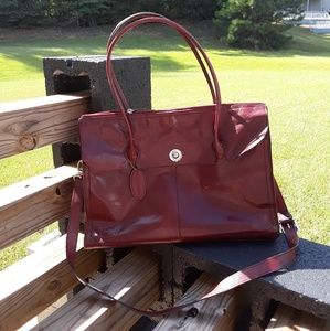 Pelle Studio Burgundy Leather Satchel